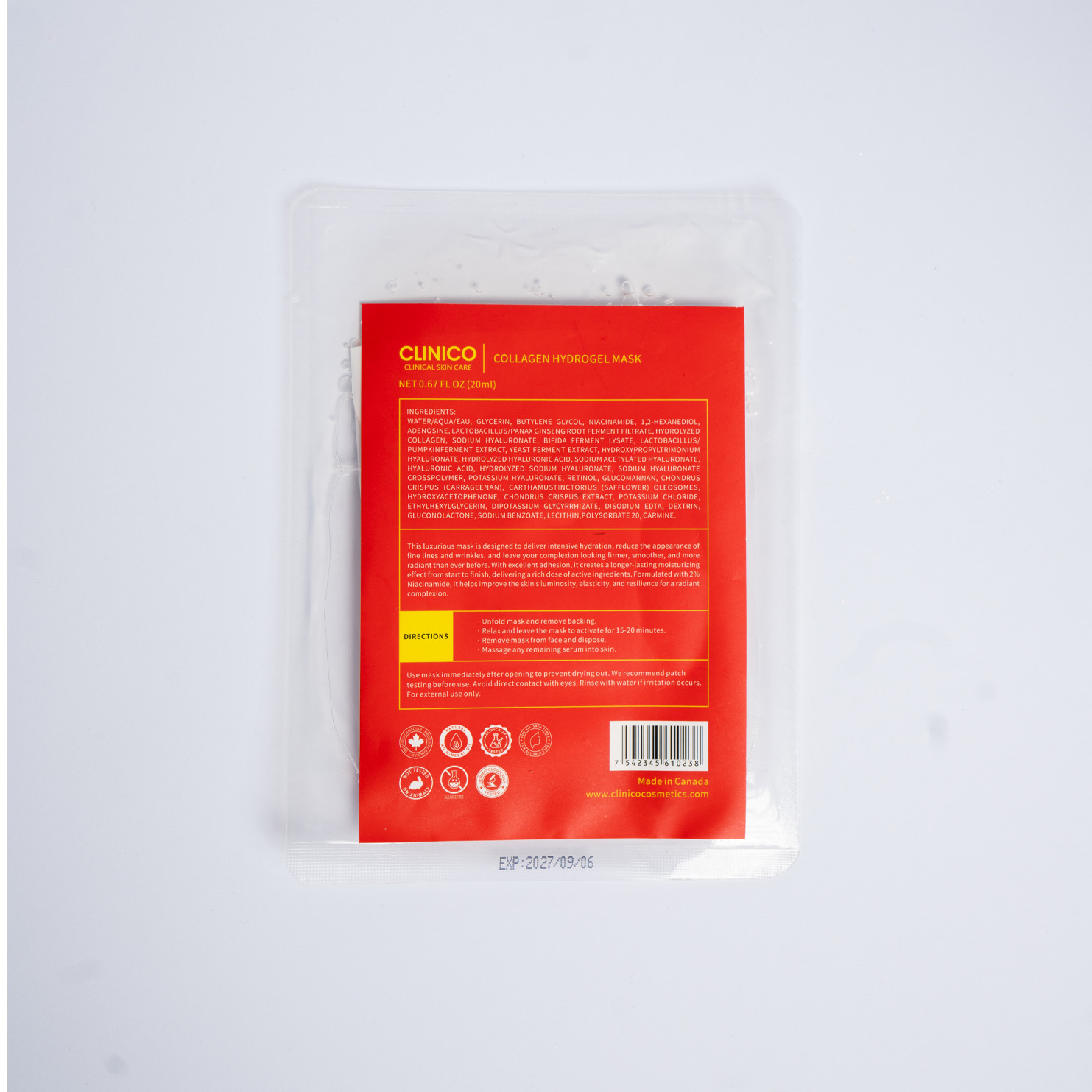 Collagen hydrogel mask